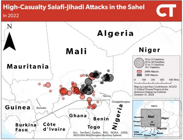 Atentados yihadistas con grandes bajas en el Sahel central en 2022