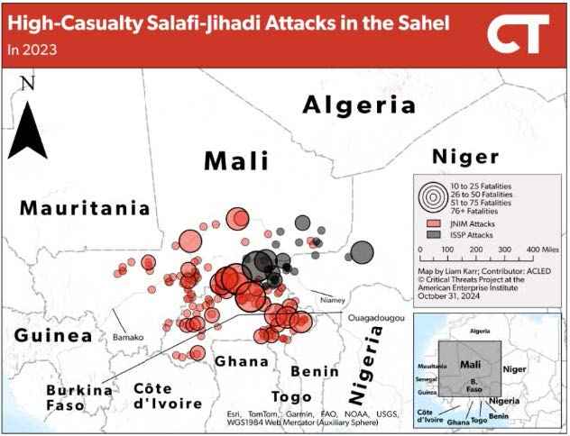 Atentados yihadistas con grandes bajas en el Sahel central en 2023