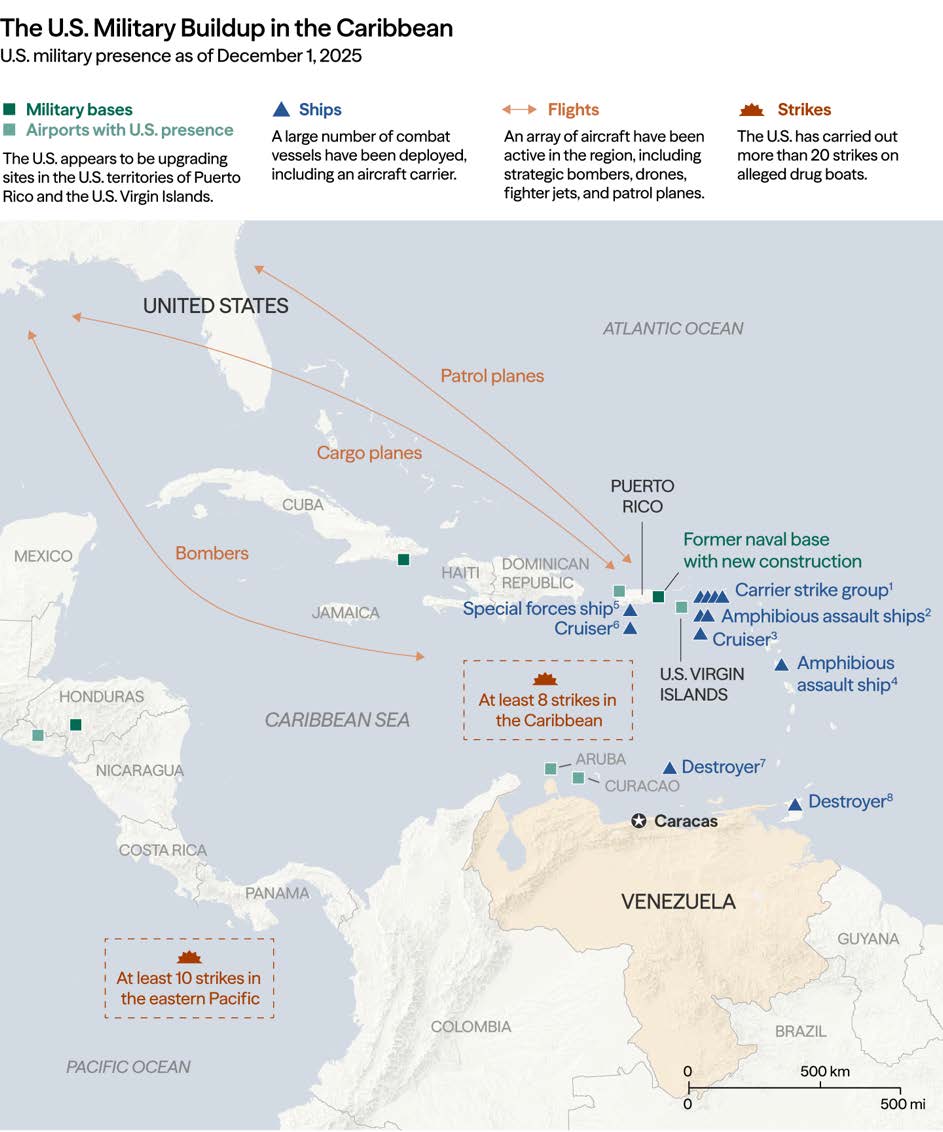 Presencia militar estadounidense en el Caribe en diciembre de 2025