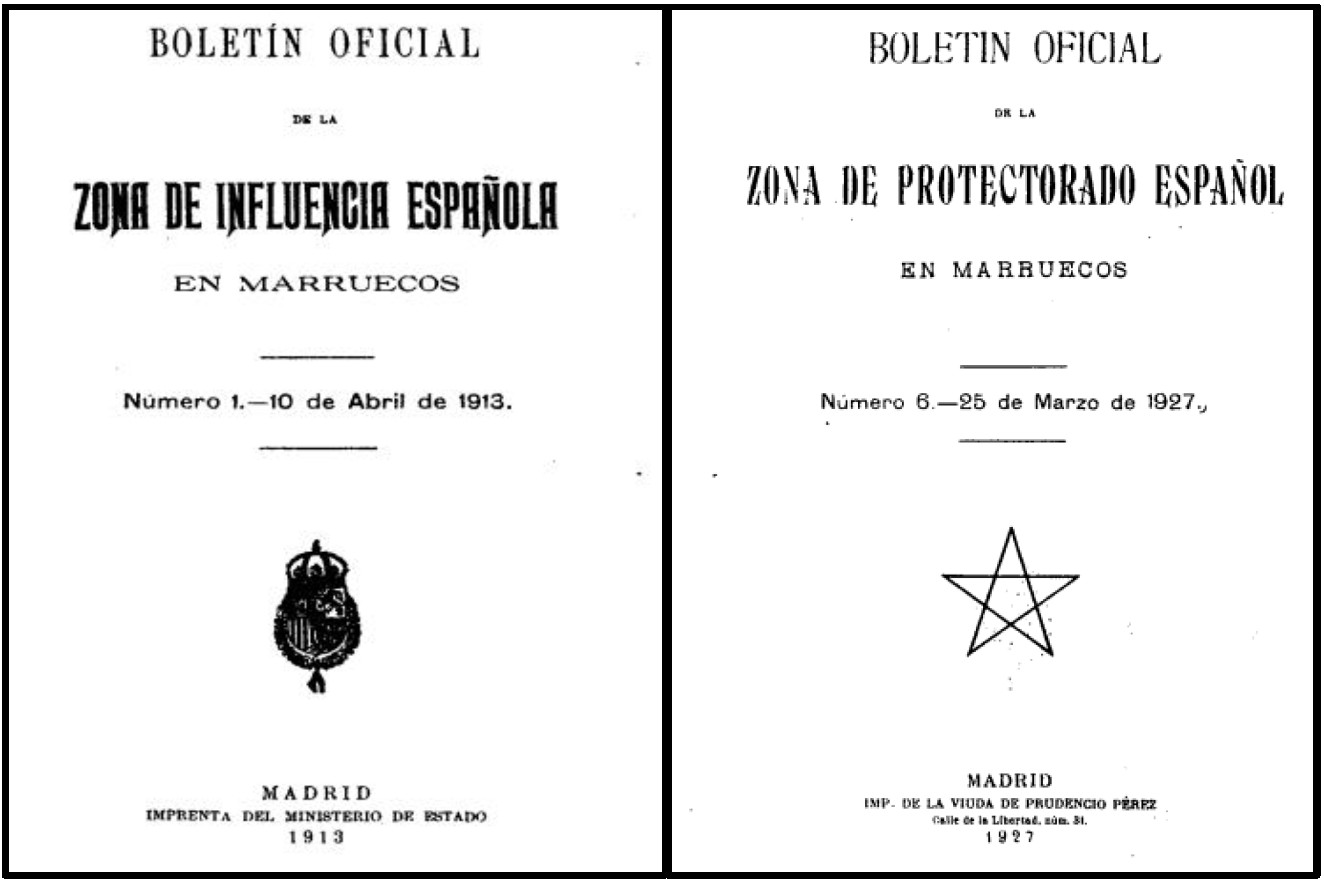 portadas de los boletines oficiales de Marruecos