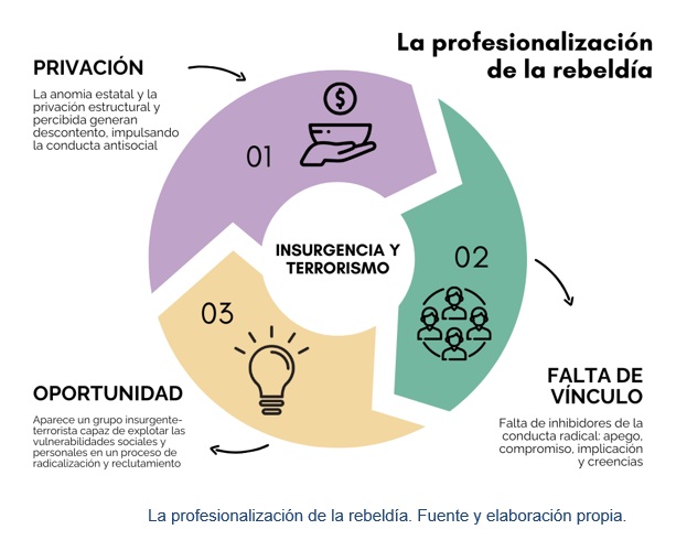 La profesionalización de la rebeldía. Fuente y elaboración propia