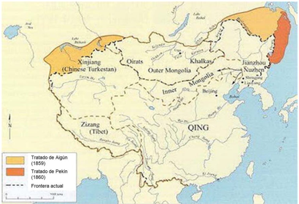 Tratados de Aigun (1858) y Pekín (1860)