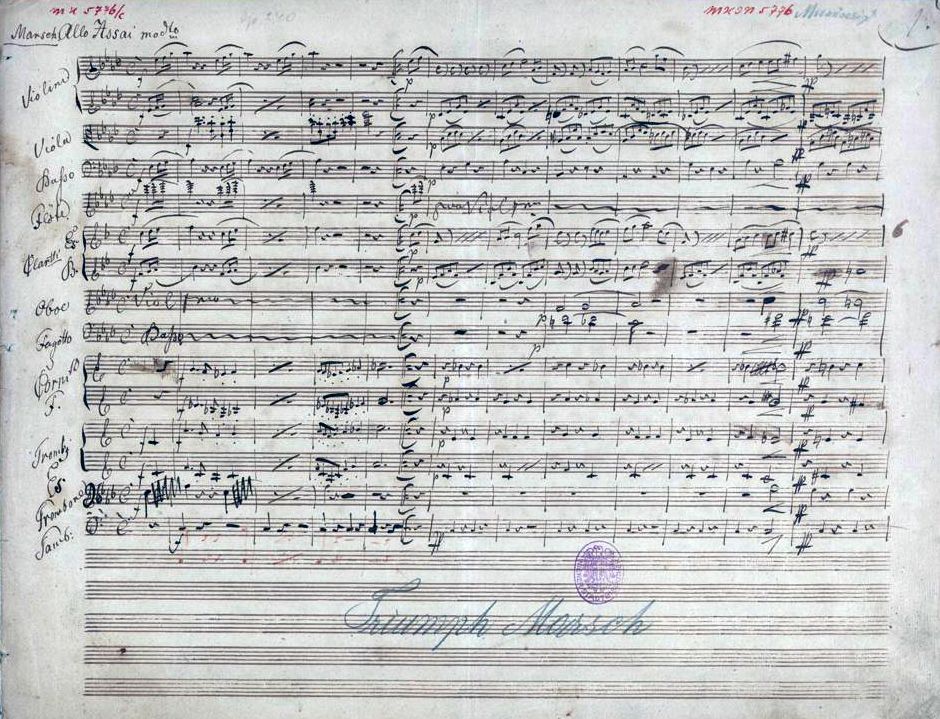 Manuscrito del Op.240 de Strauss. Procedente de la biblioteca de la ciudad de Viena
