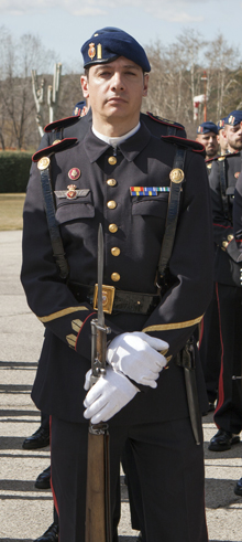 Uniformidad de Infantería de Marina en la Guardia Real