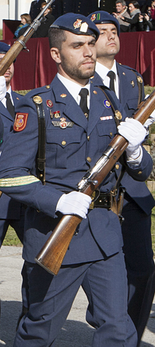 Unifomidad del Ejército del Aire en la Guardia Real