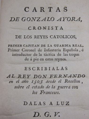 Cartas de Gonzalo de Ayora