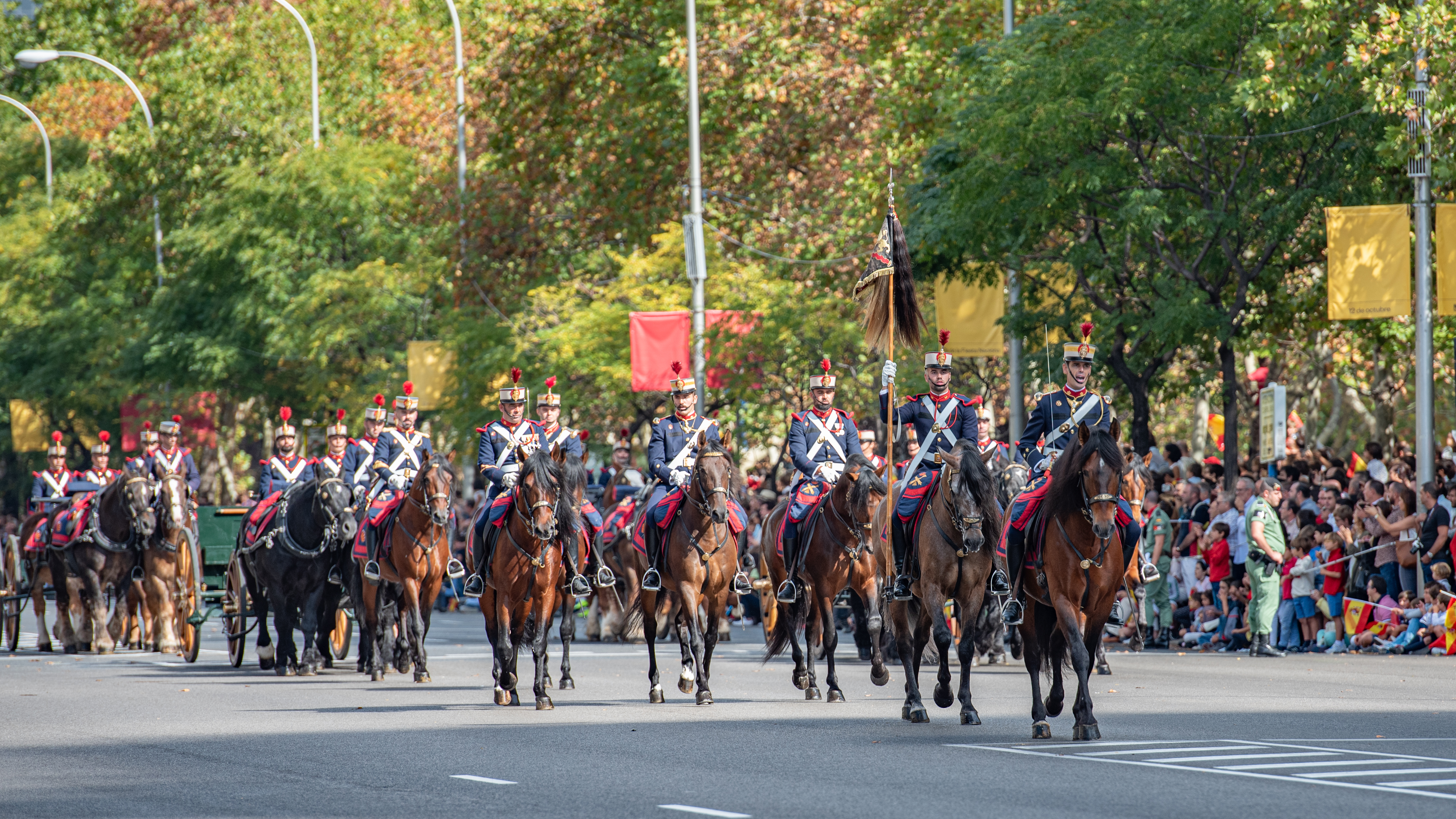 La Batería Real durante el desfile del Día de la Fiesta Nacional 2019