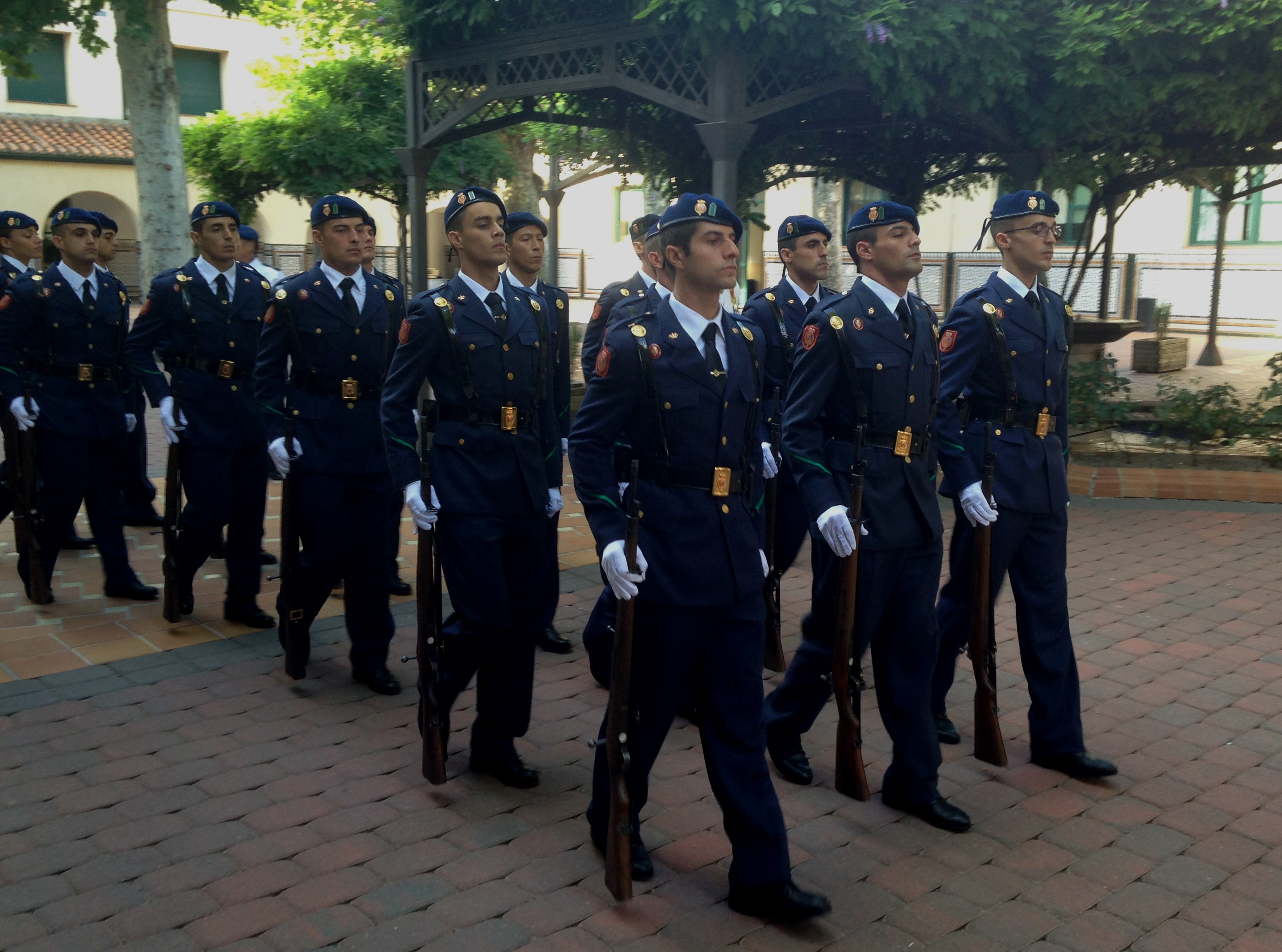 Personal del Ejército del Aire en un momento de la Jura de Bandera
