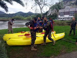 Los Alabarderos en pleno Raid en Ribadesella
