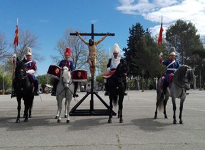 Convivencia del Escuadrón de Escolta Real con el GRECOLEG en Ronda