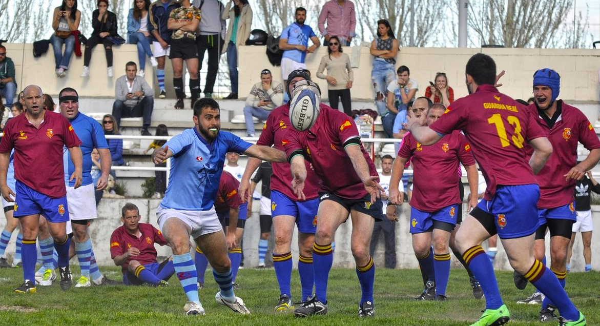 El equipo de la Guardia Real en el IV Torneo de Rugby de la Academia de Caballería