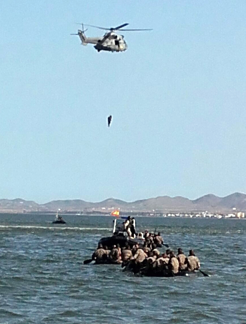 La Escuadrilla 'Plus Ultra' durante el helocasting