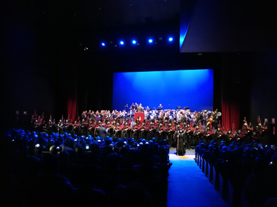 Concierto de la Unidad de Música junto a la Escola provincial de la Real Banda de Gaitas de Ourense