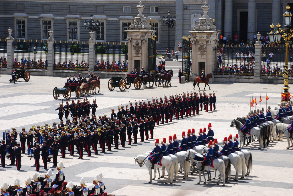 Relevo Solemne de la Guardia en la Plaza de la Armería del Palacio Real de Madrid