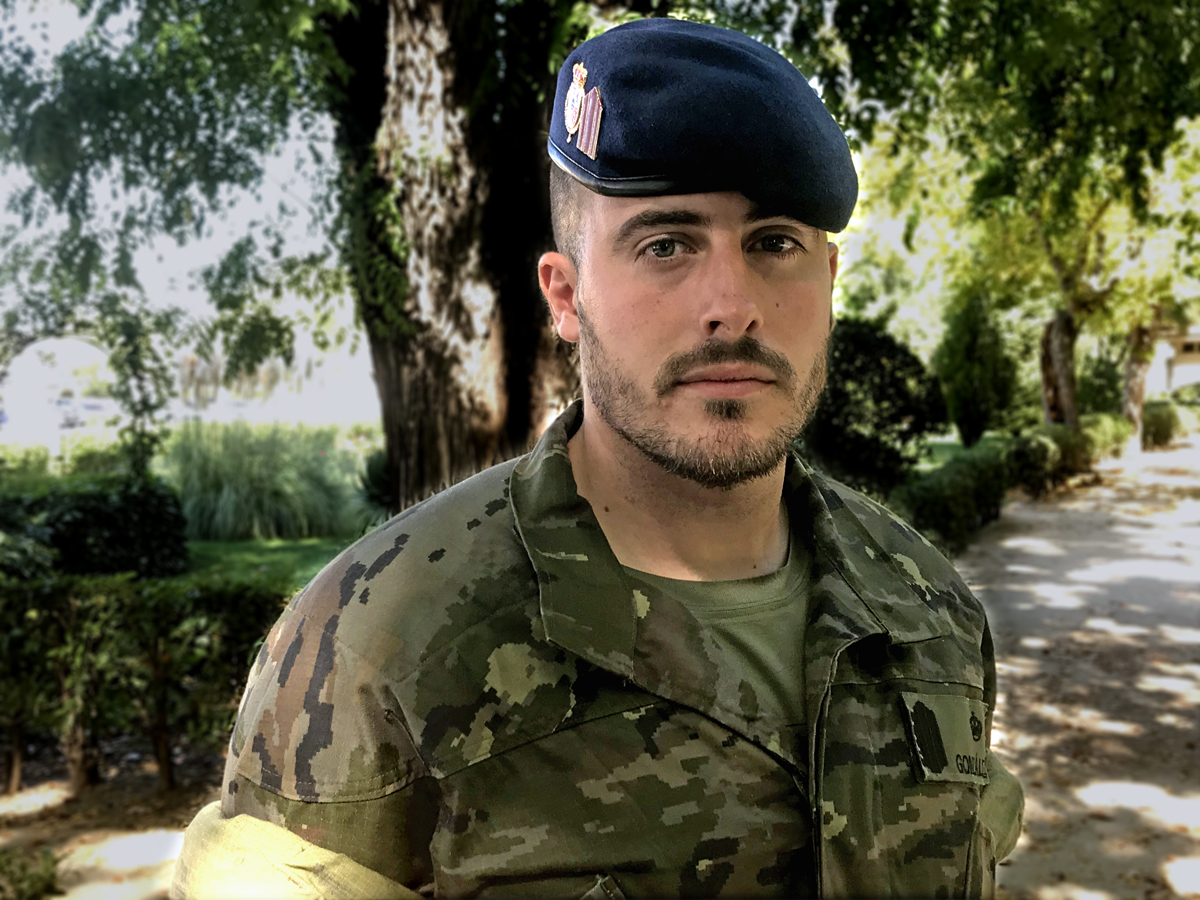 El cabo del Ejército de Tierra Adrián González Méndez, destinado en la Compañía “Monteros de Espinosa”