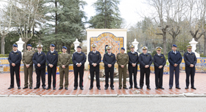 El AJEMA con los representantes de la Armada y de la Guardia Real