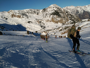 Esquí de travesía en el pirineo aragonés