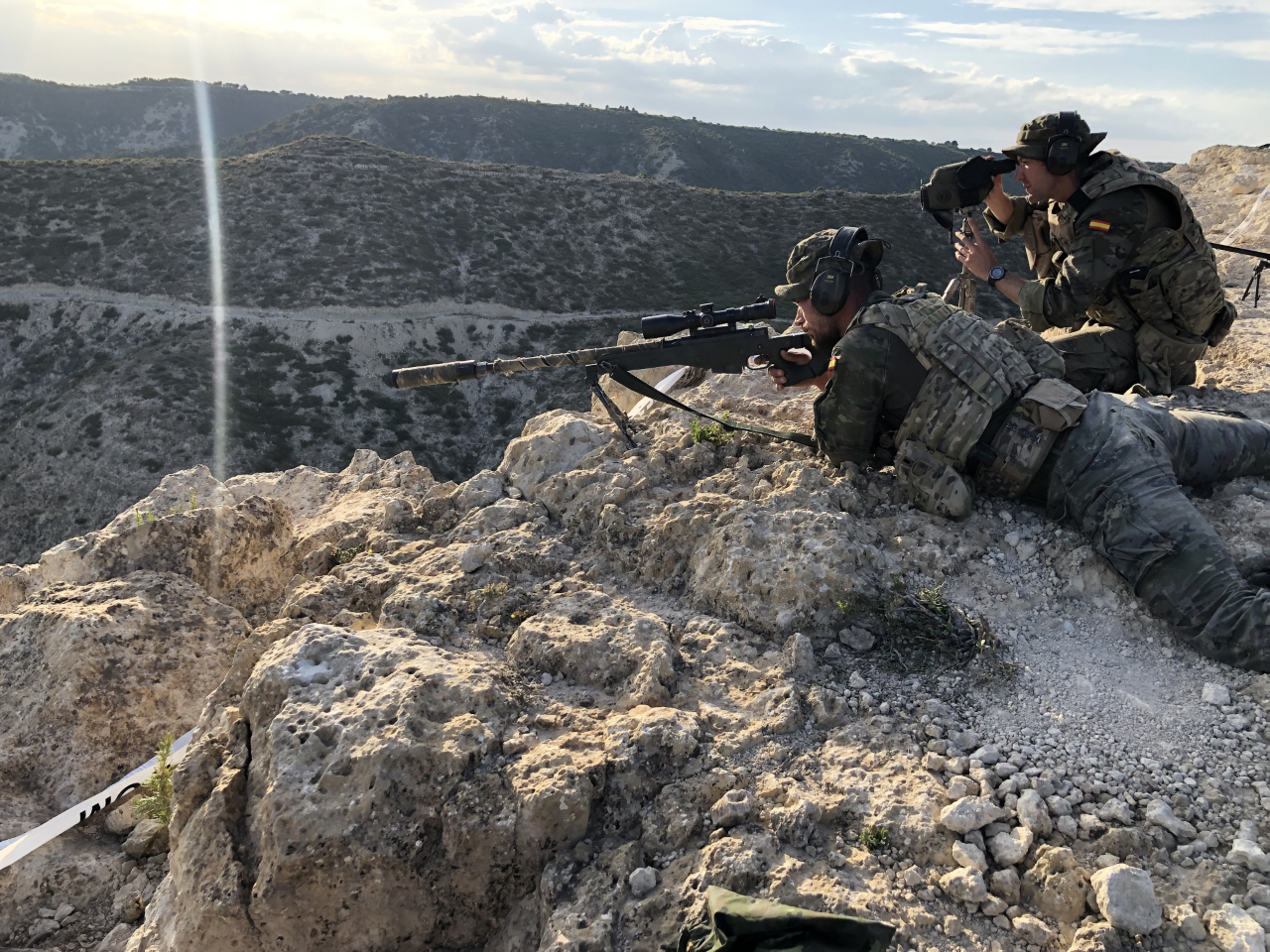 Nuestros tiradores durante el ejercicio