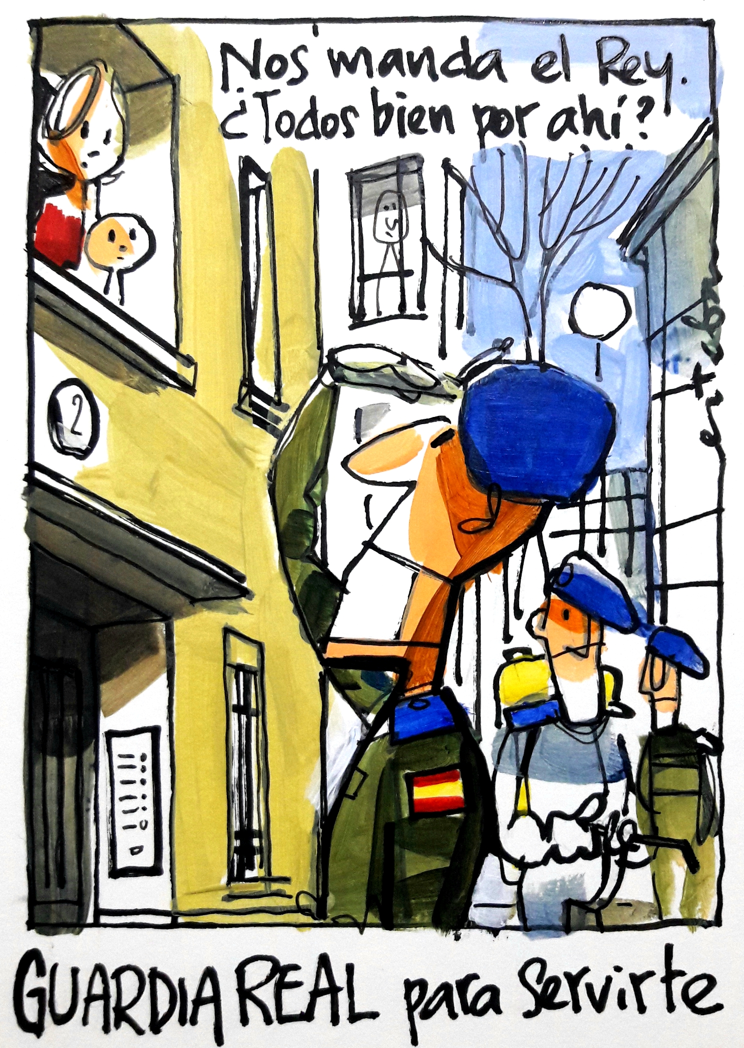 La Guardia Real en los lápices de José Manuel Esteban