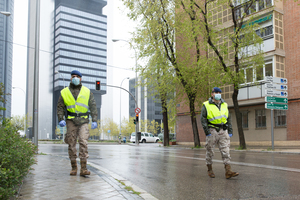 Patrullas en el área de Castellana Norte. 