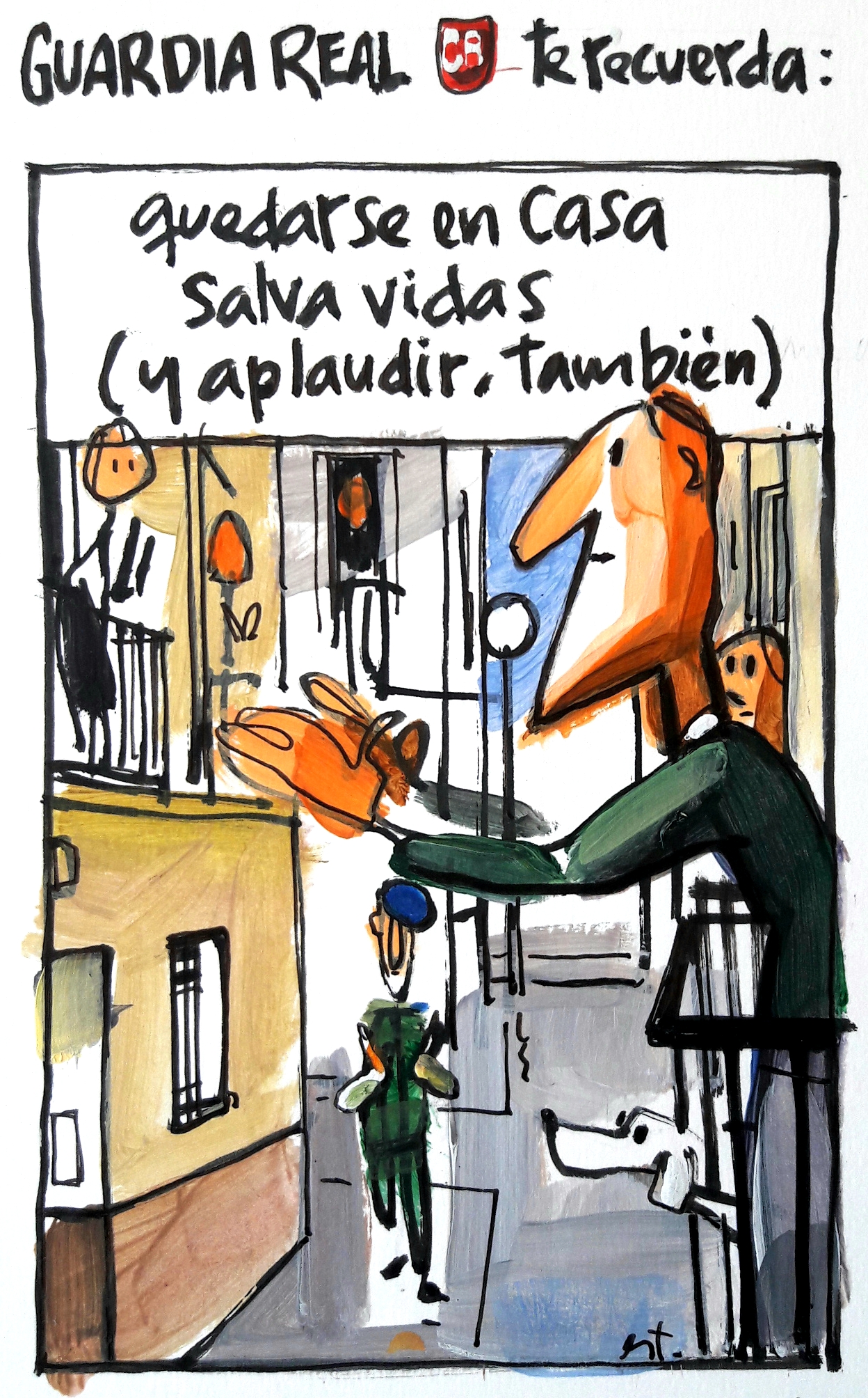 Los aplausos, el homenaje conjunto de cada día