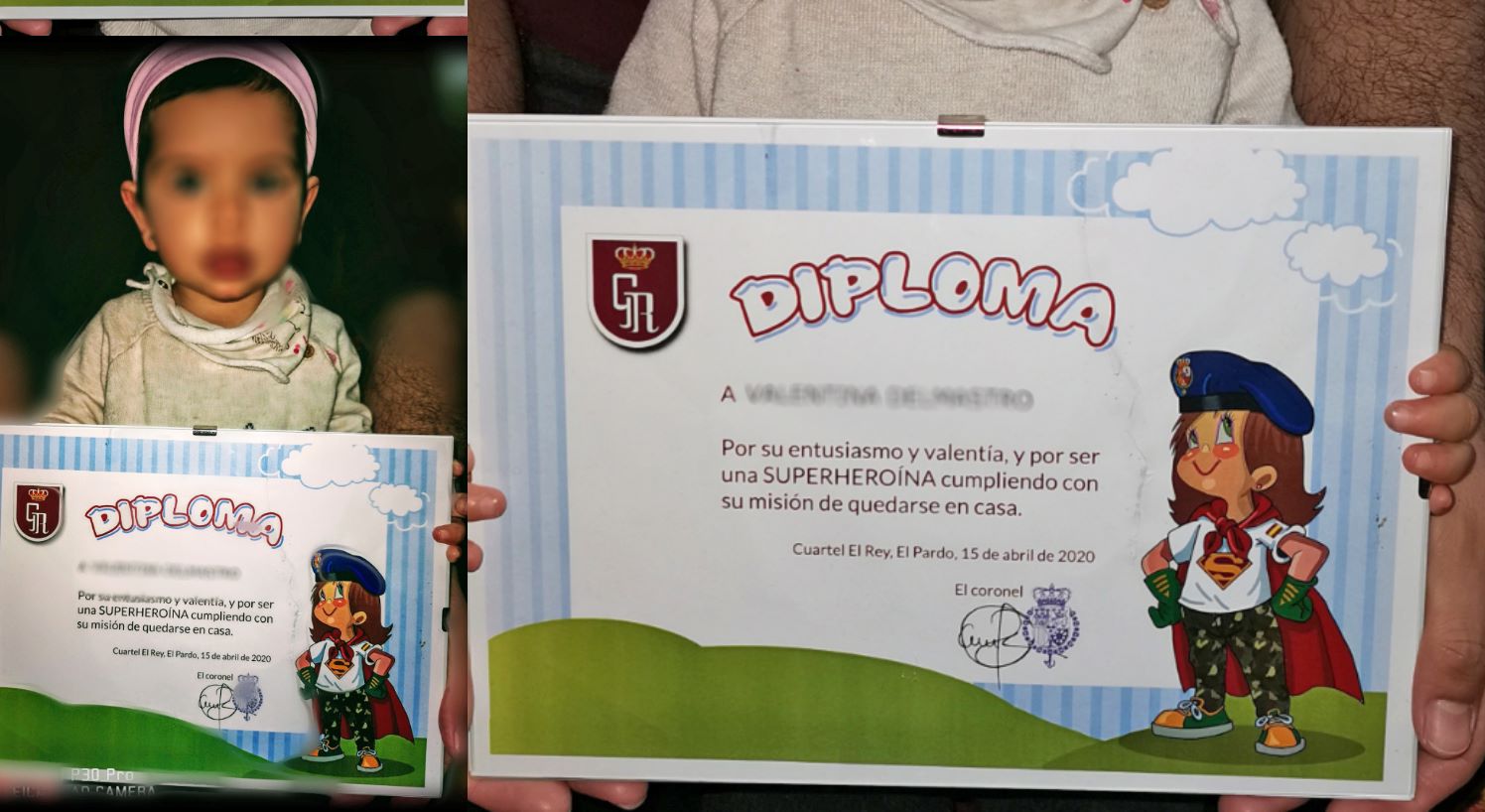 Una superheroína posa con su nuevo título