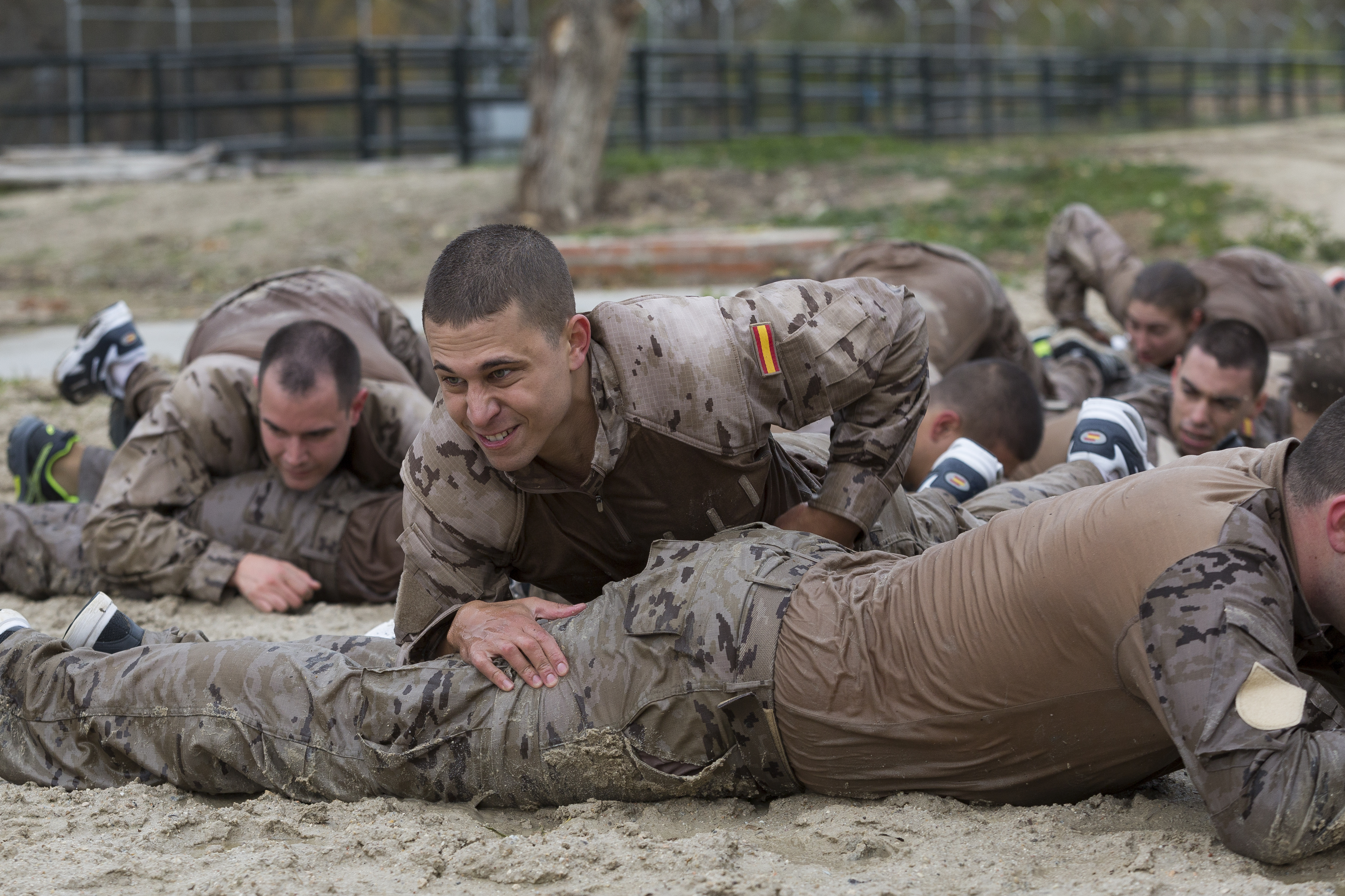 Un momento de la instrucción en el Centro de Formación de la Guardia Real