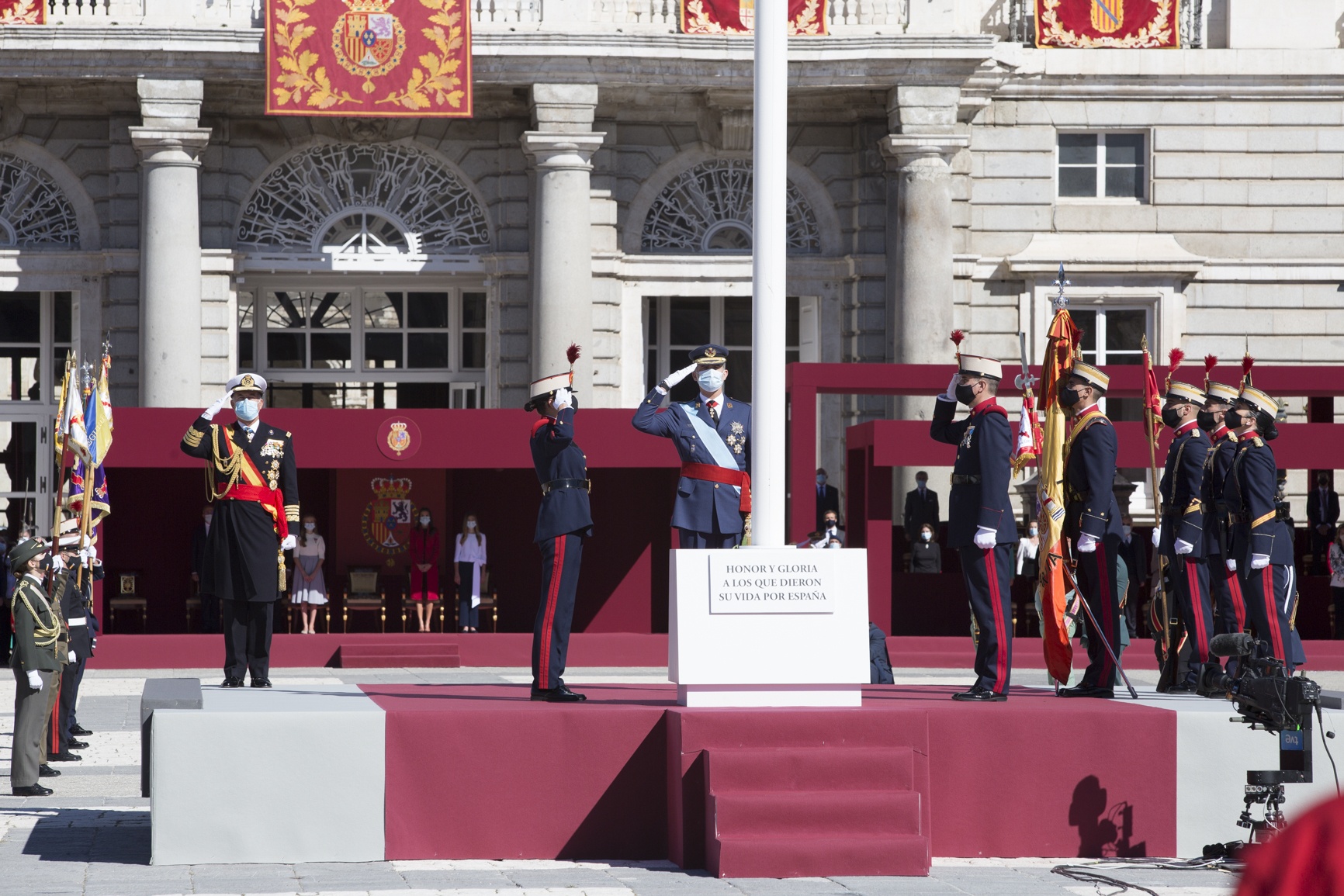 Acto de homenaje a los caidos durante la celebración del Día de la Fiesta Nacional