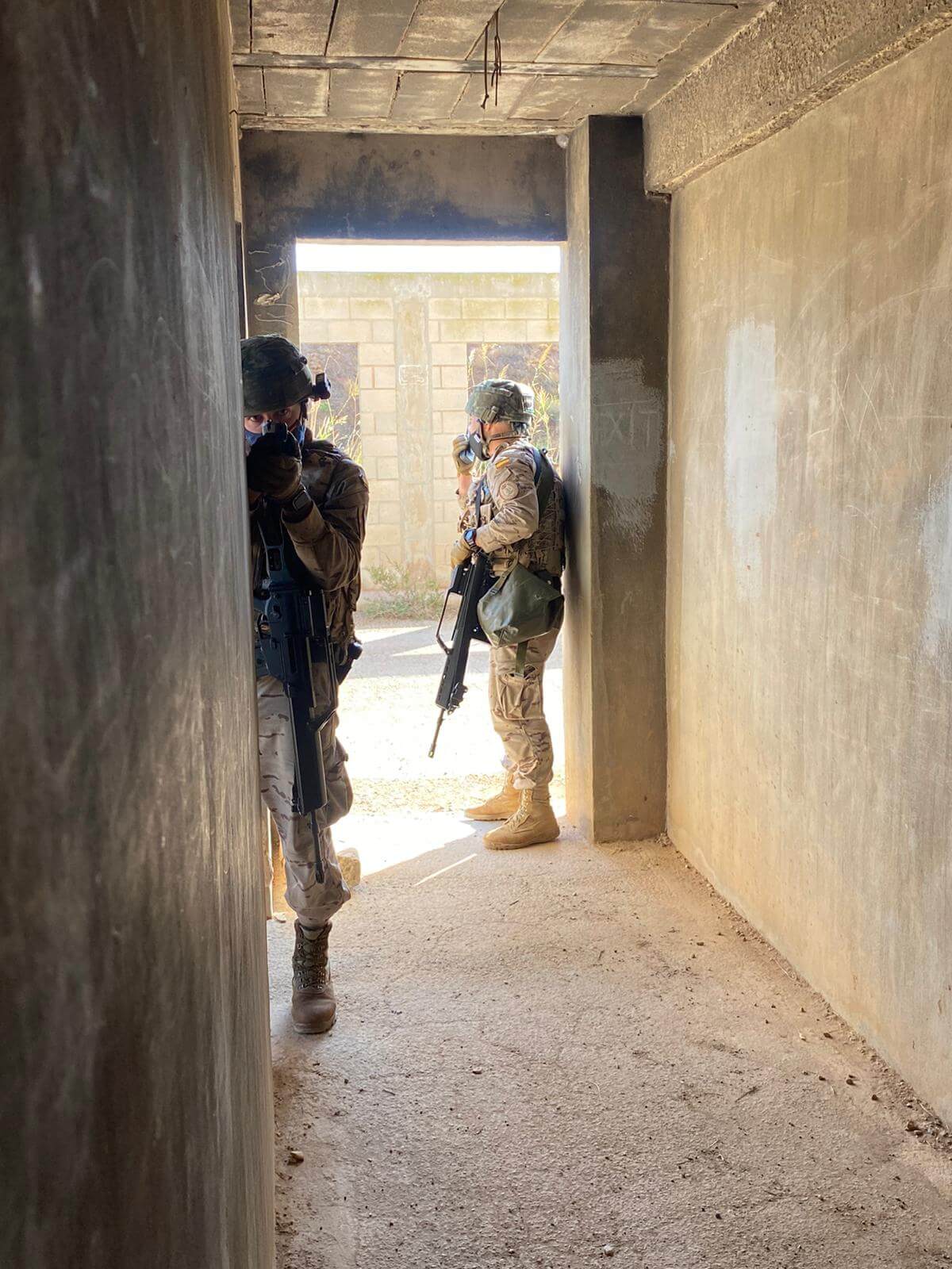 La Escuadrilla en un ejercicio de combate urbano