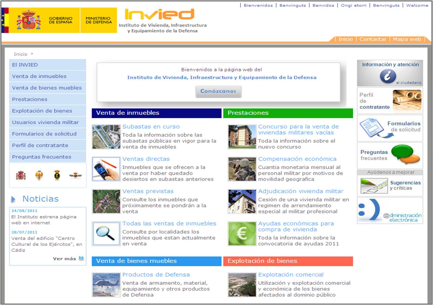 Nueva página web del Invied