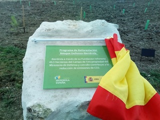 Placa conmemorativa en Renedo Cabezón (Valladolid)