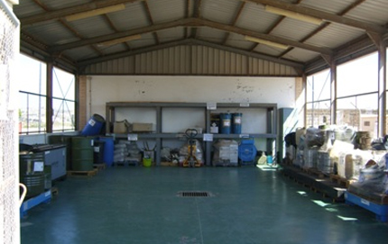 Zona de gestión de residuos