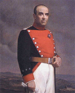 Foto: D. Santiago Cortés González, Cruz Laureada por la Defensa de Santa María de la Cabeza durante nueve meses.