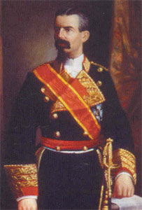 Foto: General Martínez Campos con la Banda de la Gran Cruz.