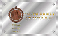 Foto: Placa de la Medalla Militar Colectiva.
