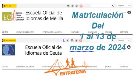 Se convocan pruebas de certificación oficial de las enseñanzas de idiomas de régimen especial impartidas en las escuelas oficiales de idiomas de Ceuta y de Melilla para el curso 2023.