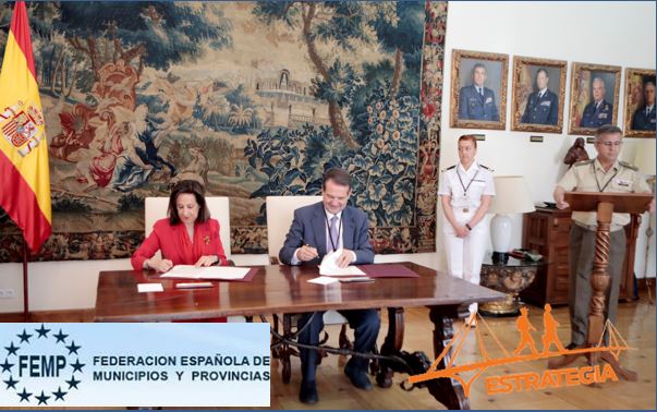 El pasado día 24 se firmó el convenio entre el MINISDEF y la Federación Española de Municipios y Provincias (FEMP) para la realización de acciones conjuntas que impulsen la incorporación al mundo laboral del personal militar.