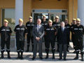Foto de la delegación de la Junta de Andalucía que ha visitado el BIEM II, junto a varios cuadros de mando que les han acompañado.