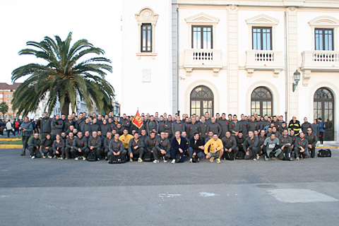 Participantes del Batall&oacute;n de B&eacute;tera en la X Media Marat&oacute;n de la ciudad de Valencia