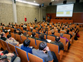 Vista general del salón de actos del Instituto Valenciano de Seguridad Pública y Emergencias (IVASPE), donde se desarrolló la conferencia de planeamiento principal y en el que se reunieron los distintos grupos de trabajo formados por los diversos organismos que participan en el ejercicio.