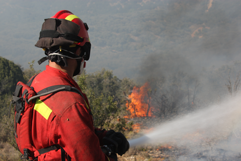 La UME intervino en los incendios de la provincia de Teruel en 2009