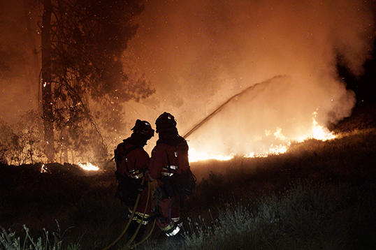 La UME colabora en incendios declarados en Zamora, Lugo, Orense, Ávila y Cáceres durante el fin de semana