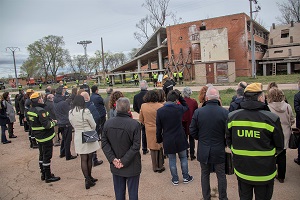 Exhibición dinámica en el Polígono de Catástrofes General Muro en la que se ha reazliado una demostración de la capacidaded de Búsqueda y Rescate Urbano (USAR)