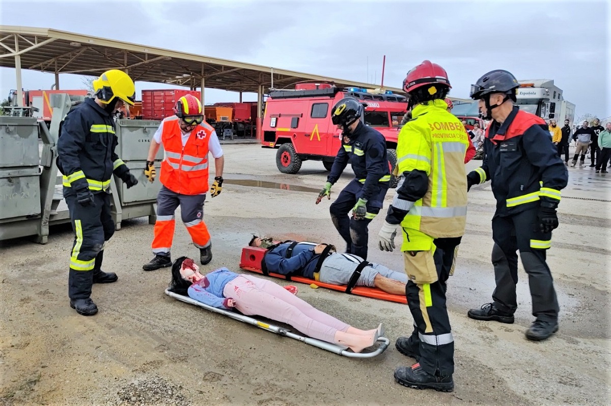 El BIEM II organiza un simulacro de accidente ferroviario con víctimas múltiples