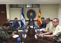 El Ministro de Defensa Nacional de La República del Salvador, David Munguía (en centro de la imagen), es el actual Presidente de la CFAC