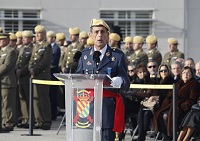 Durante su alocución, las palabras más emotivas del general Molina fueron para su familia por el apoyo recibido a lo largo de su carrera