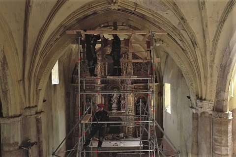 Estabilización de la bóveda de la iglesia gótica de Arraya de Oca (s. XV)