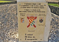 En la placa conmemorativa se refleja el agradecimiento de Bigastro a las Fuerzas Armadas
