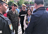 Visita de la minisra de Defensa en funciones Margaita Robles a las unidades desplegadas en la zona