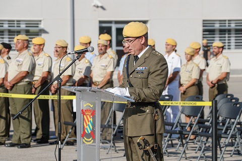 El teniente coronel Roberto Gallego Leal dirigi&oacute; una alocuci&oacute;n a los asistentes al acto de su toma de mando